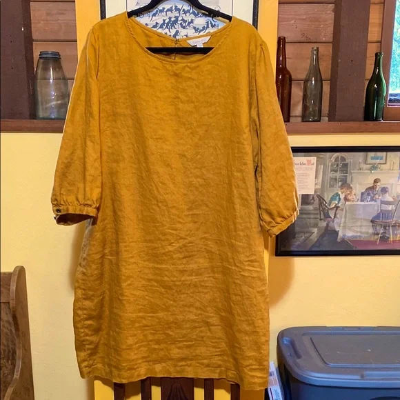 Garnet Hill Linen Dress - Picture 1 of 8